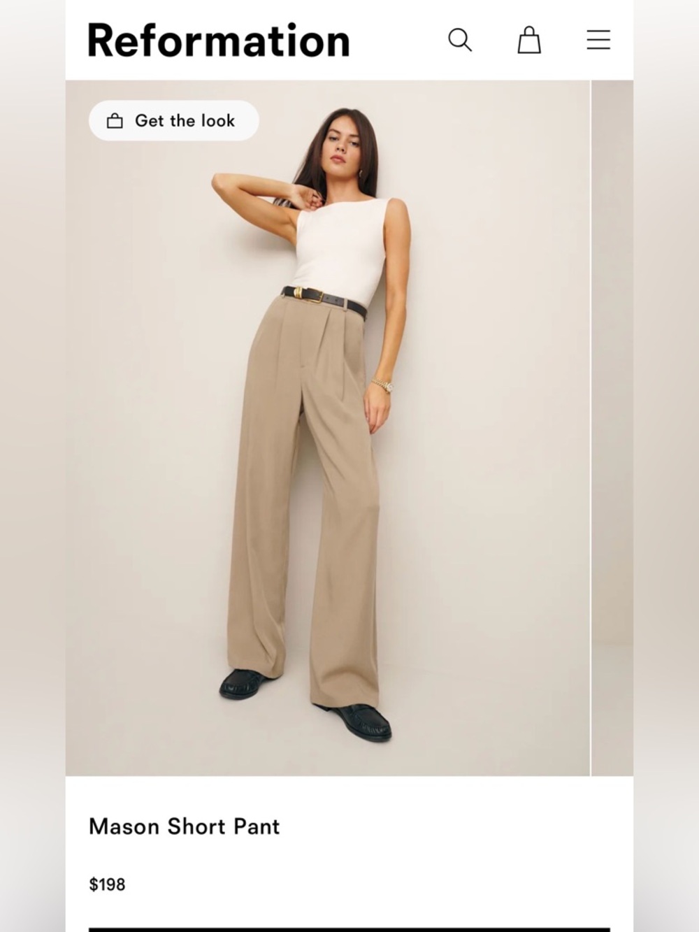 Reformation Tan Women's Trousers